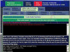 write code that creates audio and exploding xor graphics