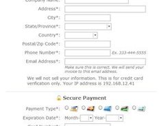 Payment page