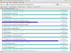 The Operation page - listing all torrents in transmission