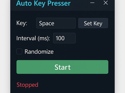 Main window - pick any key and set the auto-press interval in milliseconds