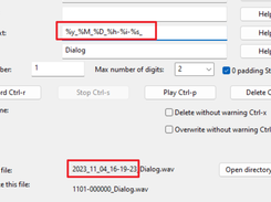 add automatic daten and time to  the filename