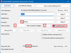 add an automatic number to the filename