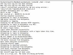 Typical console output