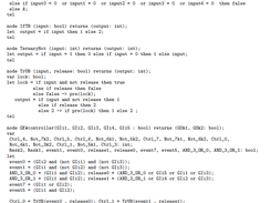 Synthesized Lustre code