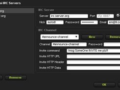 5. IRC servers and channels