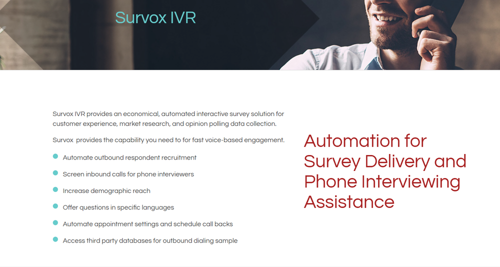 Automated Phone Surveys (IVR) Screenshot 1