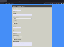 Sample of a Form created