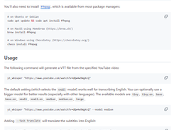 Automatic YouTube subtitle generation Screenshot 1