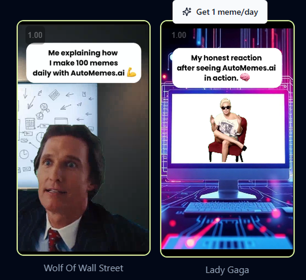 AutoMemes.ai Screenshot 1