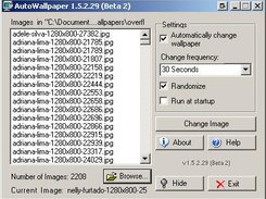 AutoWallpaper 1.5.2.29 (Beta 2) Windows - Main Window