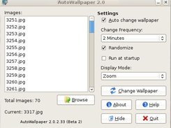 AutoWallpaper 2.0.2.33 (Beta 2) Linux - Main Window