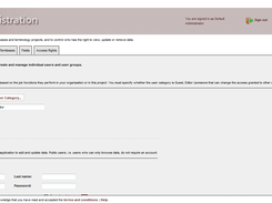 Admin: User categories and users