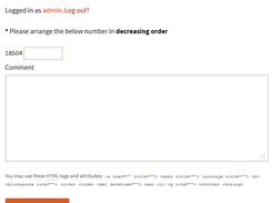 Captcha in Increasing Order
