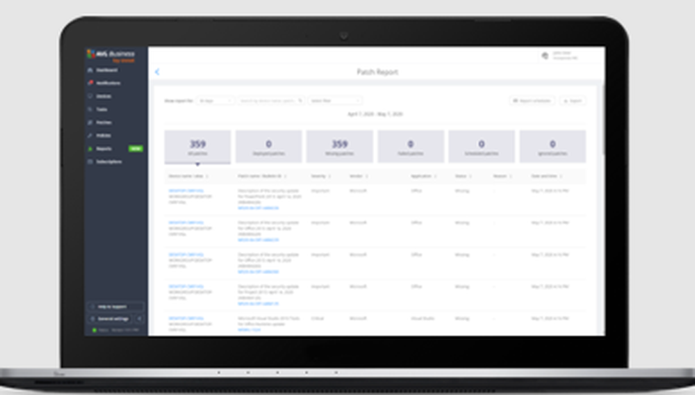 AVG Patch Management Screenshot 1