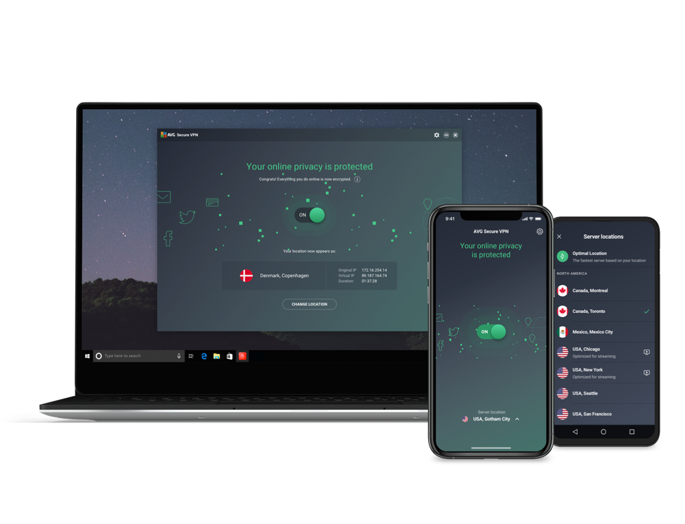 AVG Secure VPN Screenshot 1
