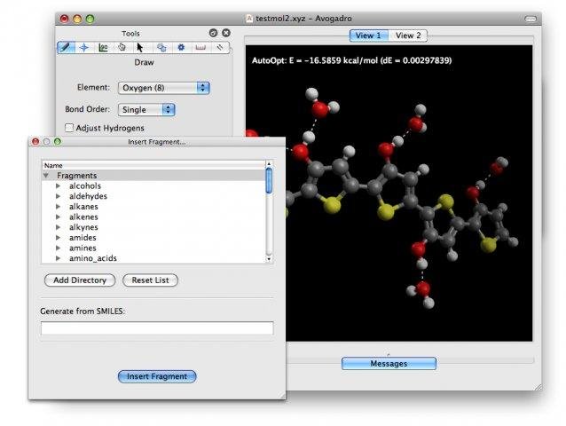 avogadro molecular modeling program