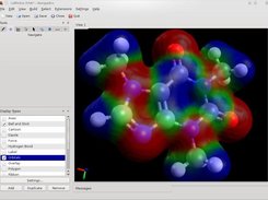 Avogadro 0.9.3 rendering electron density with ESP: KDE4