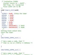 The generated code can be compiled with WinAVR