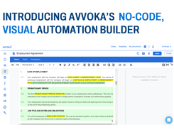 Unlike most automation tools, Avvoka’s editor empowers non-technical users to build sophisticated automated precedents, without the need to use any ‘code’ or learn any syntax. The template editor has been honed over four years of rigorous development, so Avvoka can handle NDAs all the way up to 200+ page loan agreements.