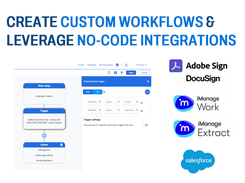 Avvoka’s Workflow tool allows users to set up automated approval flows for generated documents and ensure that all the necessary approvers have visibility of the required documents. The tool will also allow users to set up automatic generation of required addendum/annexes. We’ve also integrated a number of popular tools with Avvoka that you can configure on day one without a line of code in sight.