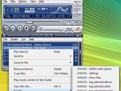 access AWAAS functions via the Winamp playlist