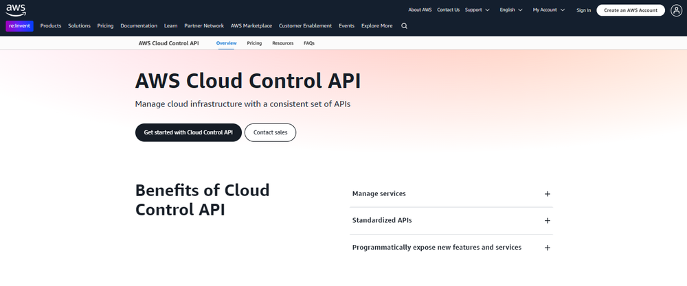 AWS Cloud Control API Screenshot 1