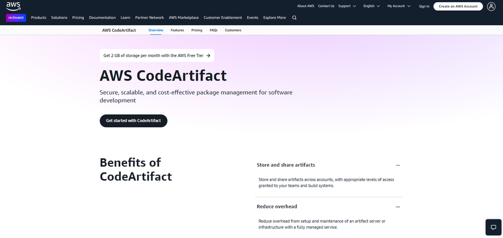 AWS CodeArtifact Screenshot 1