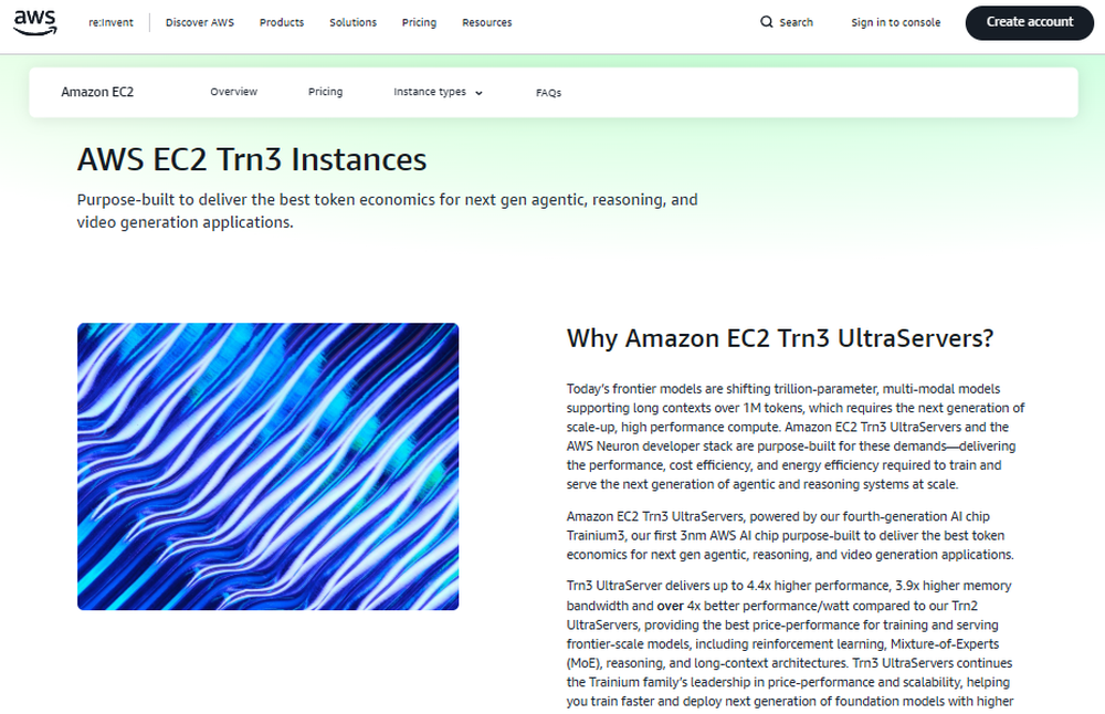 AWS EC2 Trn3 Instances Screenshot 1