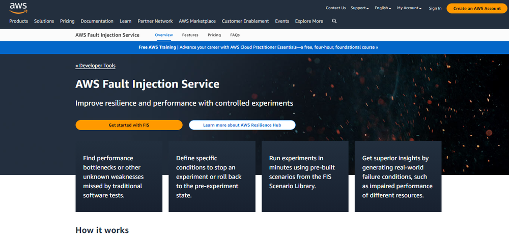 AWS Fault Injection Service Screenshot 1