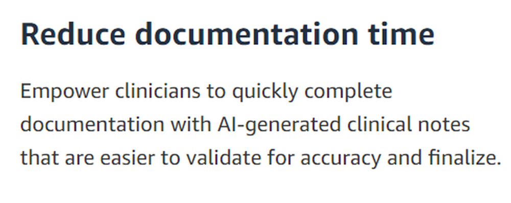 AWS HealthScribe Screenshot 1