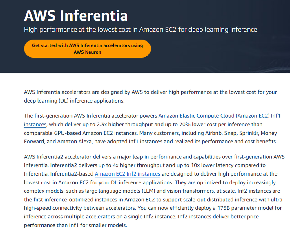 AWS Inferentia Screenshot 1