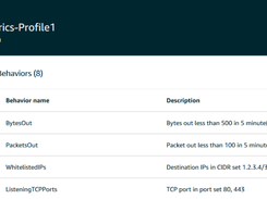 AWS IoT Device Defender Screenshot 1