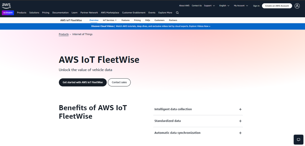AWS IoT FleetWise Screenshot 1