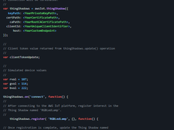 AWS IoT SDK for JavaScript Screenshot 1