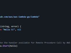 AWS Lambda for Go Screenshot 1