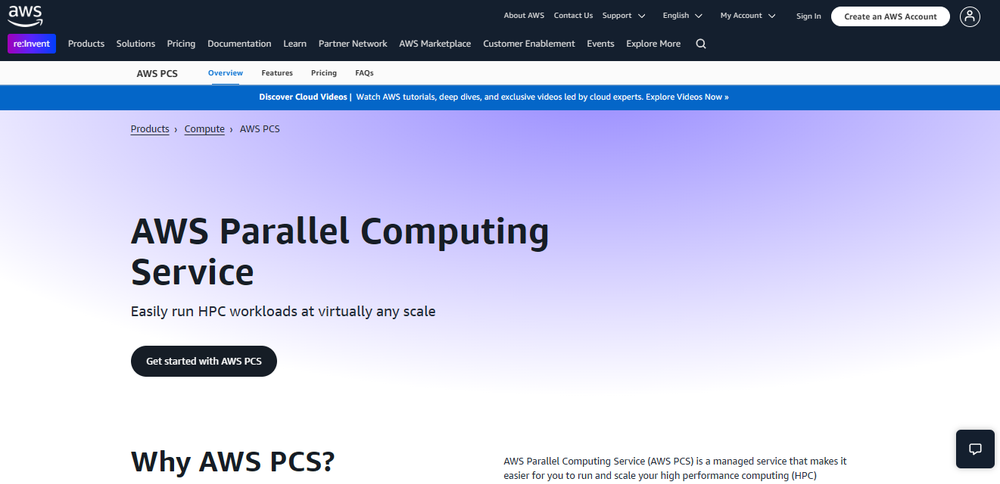 AWS Parallel Computing Service Screenshot 1