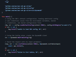 AWS SDK for Go v2 Screenshot 1