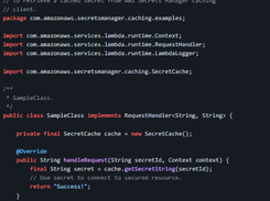 AWS Secrets Manager Java caching client Screenshot 1