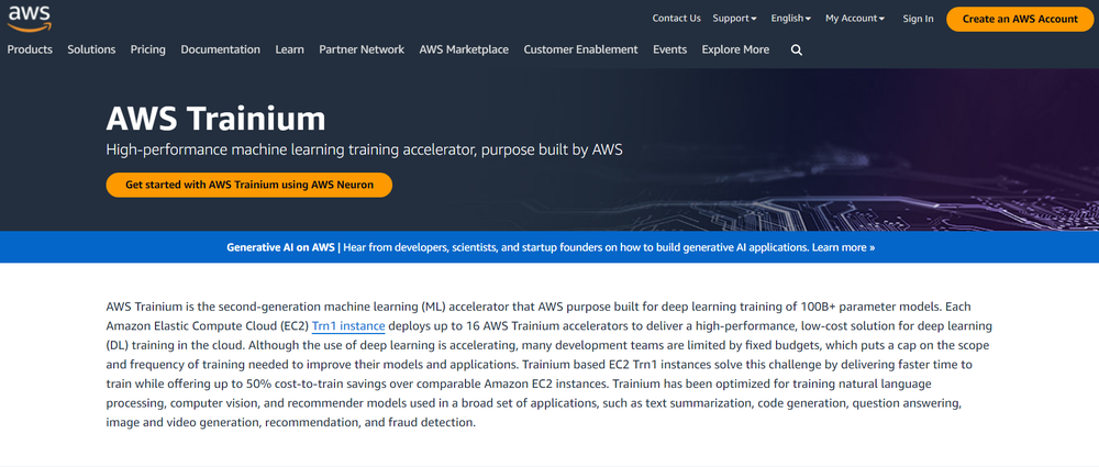 AWS Trainium Screenshot 1