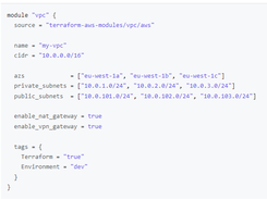 AWS VPC Terraform module Screenshot 1