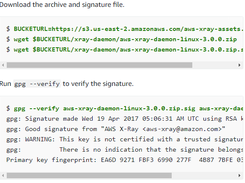 AWS X-Ray Daemon Screenshot 1