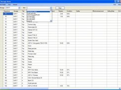 Example of a storage list
