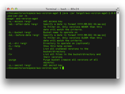 Standard help screen