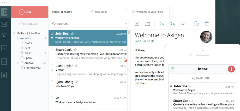 Axigen Screenshot 1