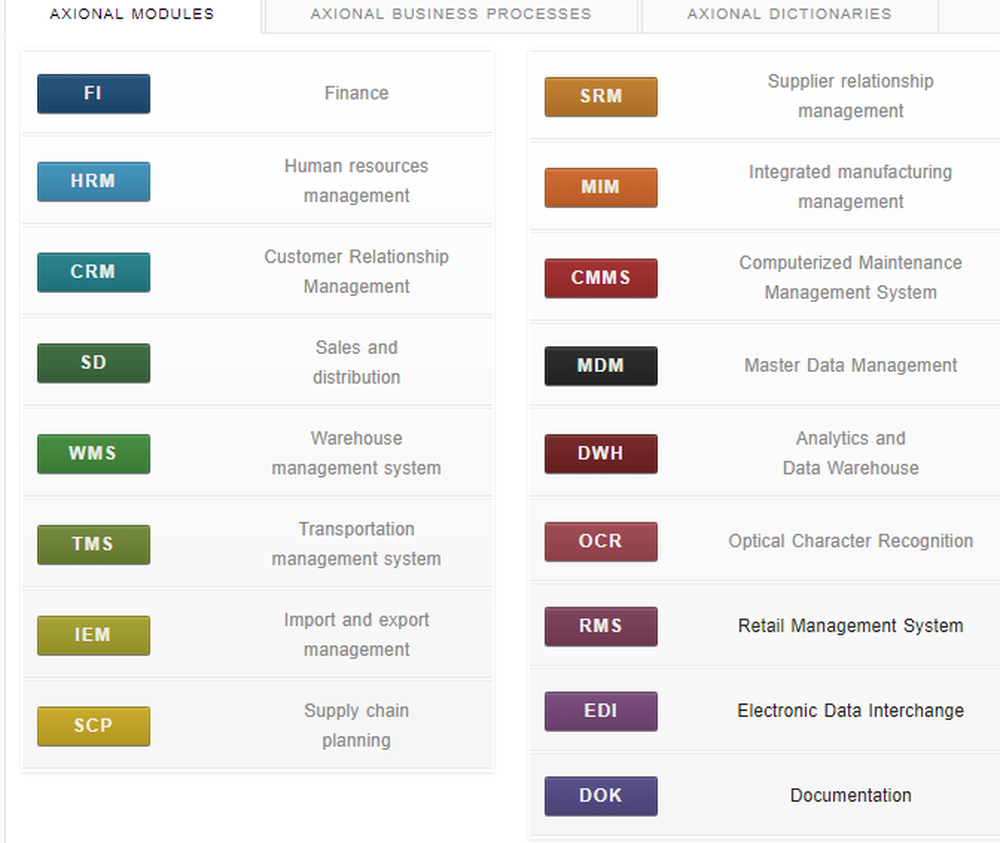 Axional ERP Screenshot 1