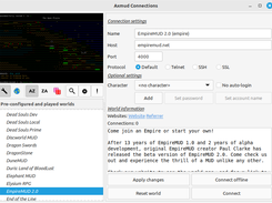 Connect to one of the pre-configured worlds, or create your own