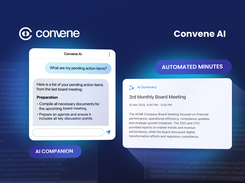 Rely on your intelligent assistant for real-time insights, instant access to key details, and effortless navigation. Plus, streamline meeting minutes with AI-powered summaries, clear action items, and an intuitive editor.