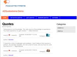 AZQuotextreme main page
