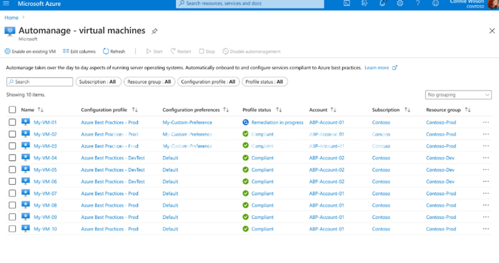 Azure Automanage Screenshot 1