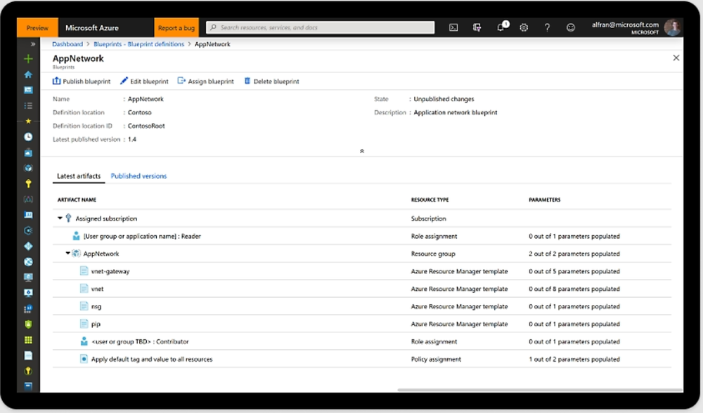 Azure Blueprints Screenshot 1